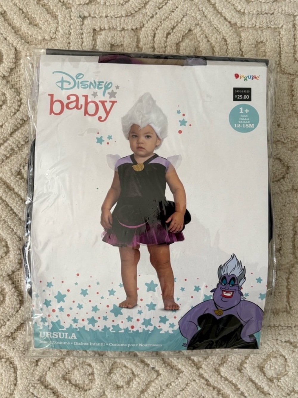 Disney Baby Costume Little Mermaid Ursula 12-18 months